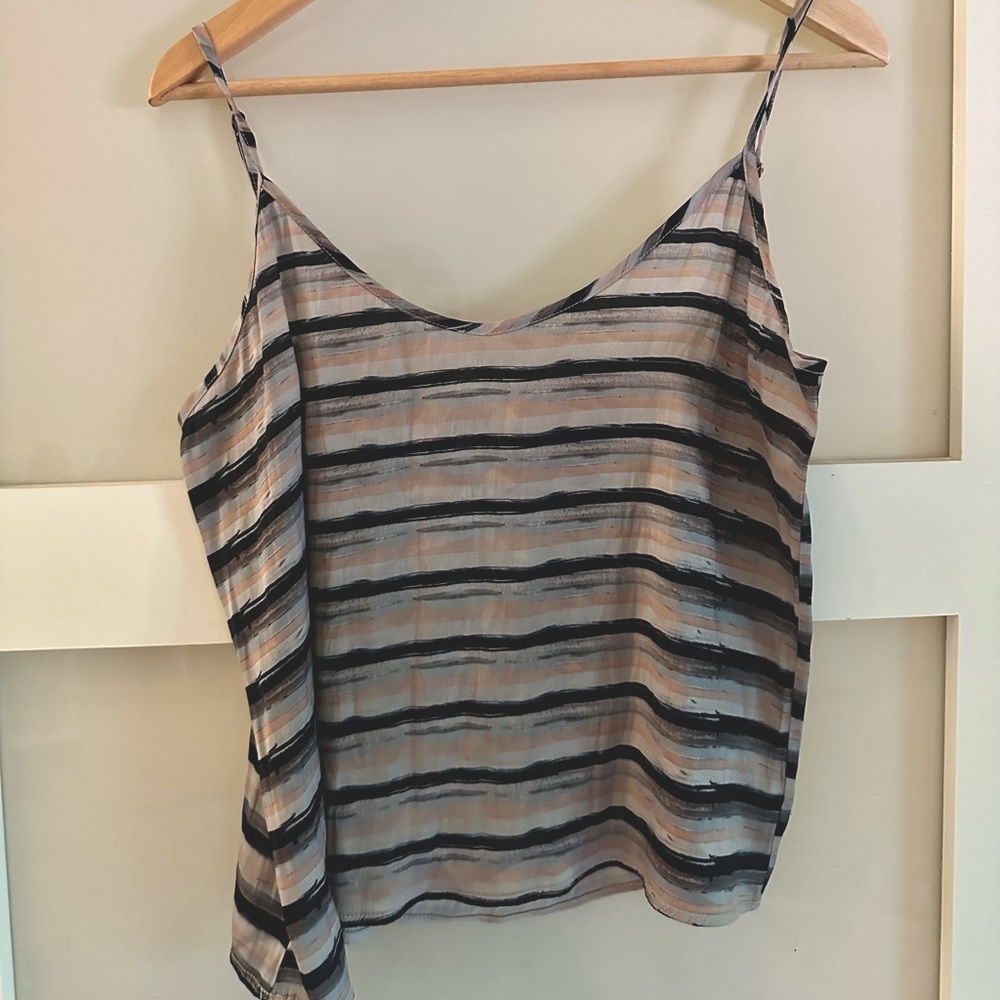 Cali Dreaming silk striped tank ✌️